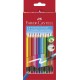 Faber Castell Creioane color cu radiera, set 12 bucati
